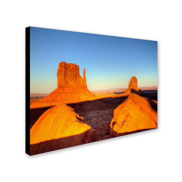 Pierre Leclerc 'Monument Valley Sunset' Canvas Art,14x19